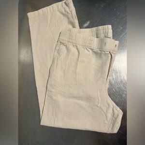 Wide straight leg linen pants